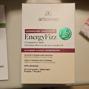 Arbonne EnergyFizz Blackberry Flavor Sticks